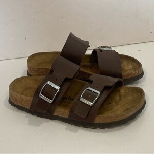 Betula by Birkenstock Boogie Double Strap Sandals Sz 7 Brown Birko-Flor